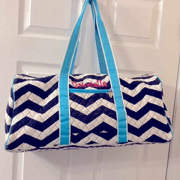 Large Quilted Tote (Gabrielle) on front in Pink - Picture 8 of 8